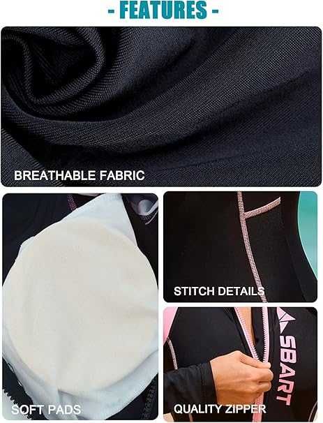Costum baie întreg damă SBART UPF50+, neopren subțire, XL/EU M