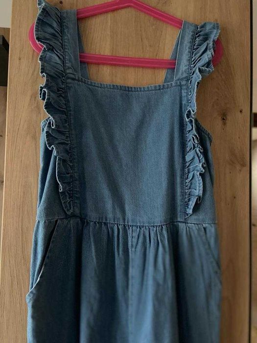 Salopeta jeans subtire pentru fete, Zara, varsta 10 an