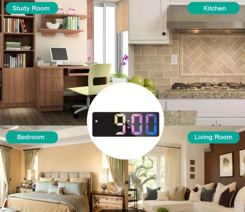 Ceas digital Led cu afișaj mare