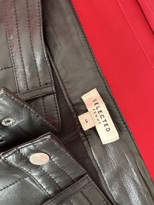 Pantaloni dama Selected 38 piele naturala