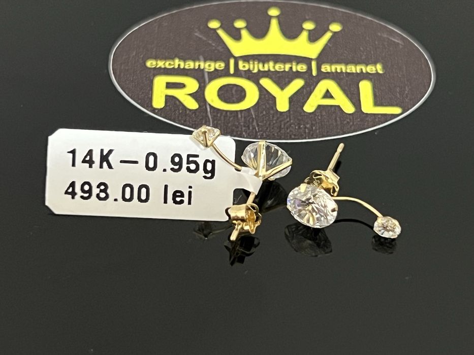 Bijuteria Royal CB : Cercei dama aur 14k  0,95 grame
