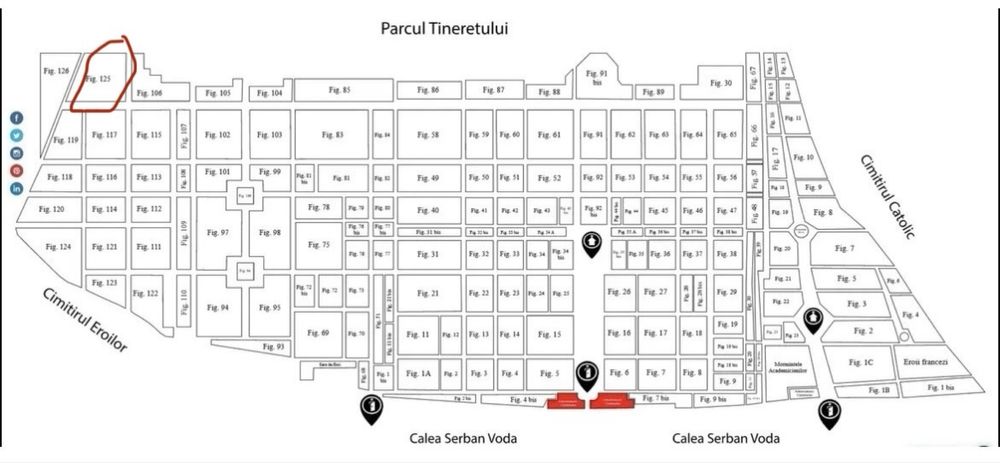 Loc de veci Cimitirul Bellu – 4,5 mp