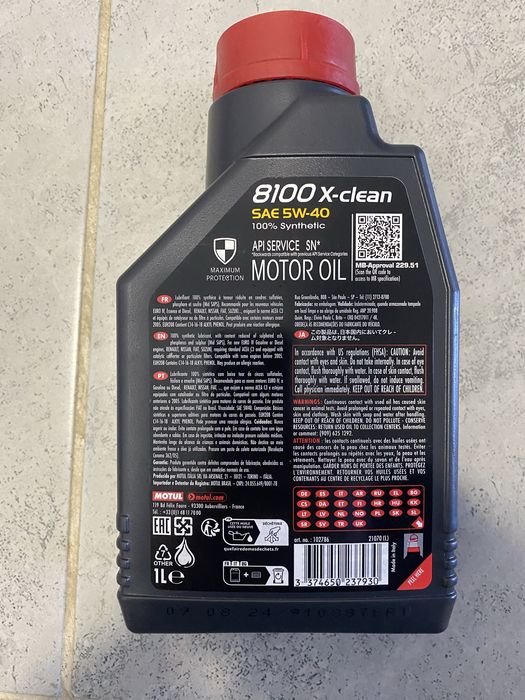 Ulei motor Motul 8100 X-clean 5w-40 1L