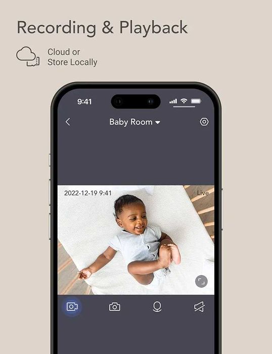 Чисто нова камера бебефон Nooie 360 ​​Cam 2, 2к резолюция