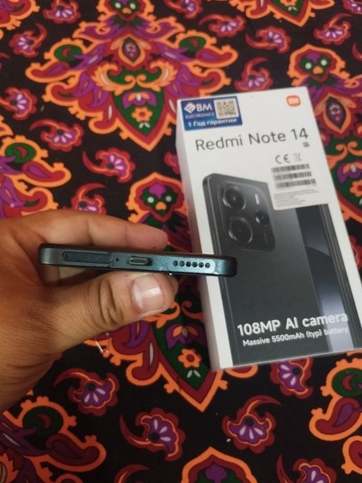 Redmi Note 14 Qora 8+8/128 gb lisi