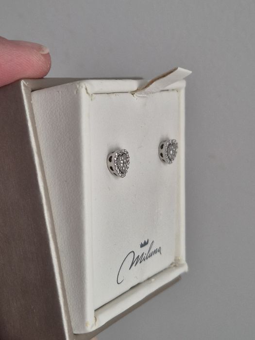 Cercei din aur 18k cu diamante naturale