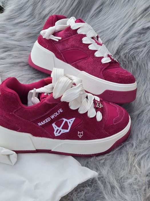 Naked Wolf оригинални дамски сникърси естествена кожа велур нови