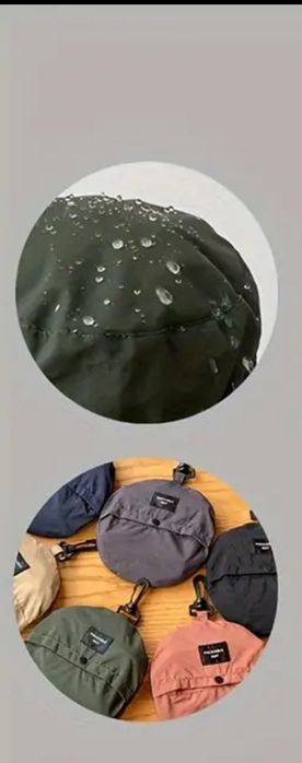 Palarie impermeabila plianta in etui de transport