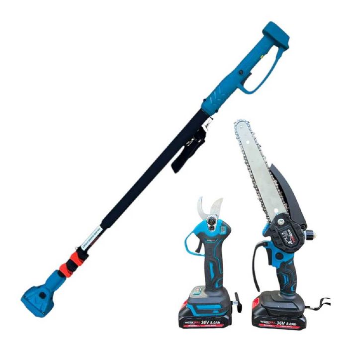 3в1: Лозарска Ножица, Мини резачка с омасляване и Телескопичен прът