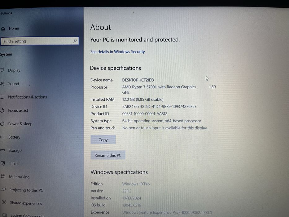 Laptop Lenovo Ideapad 1 AMD RYZEN 7
