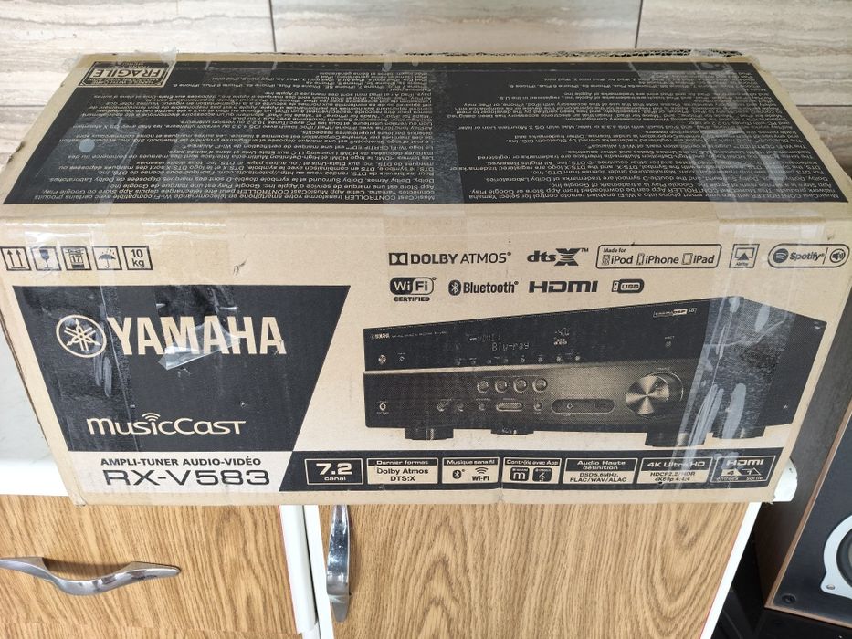 Yamaha RX-V 583 AV receiver stereo / multicanal, wifi, Spotify, internet radio, ca și nou cu ambalaj original