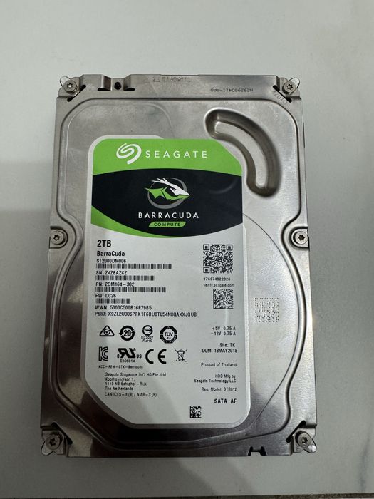 HDD WD 1TB, Segate 2TB/ SSD Adata 1Tb, Kingston 480gb