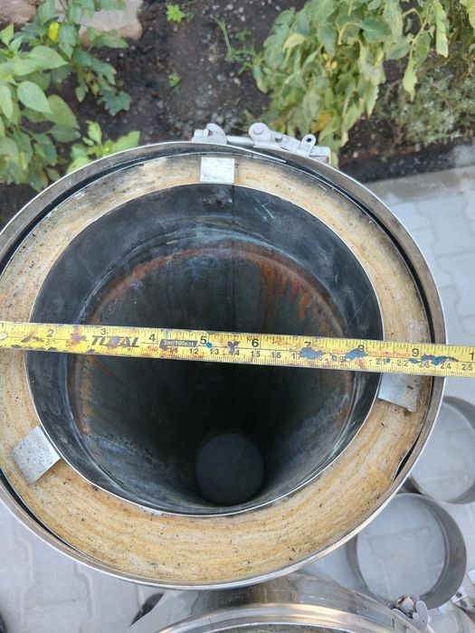 Vand cos de fum din inox  izolat ,180mm
