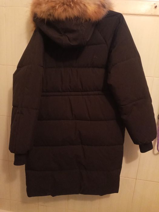 Пуховик женский с капюшоном б/у
