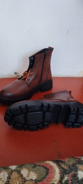 Мужские полусапожки новые турецкие кожаные размер 41