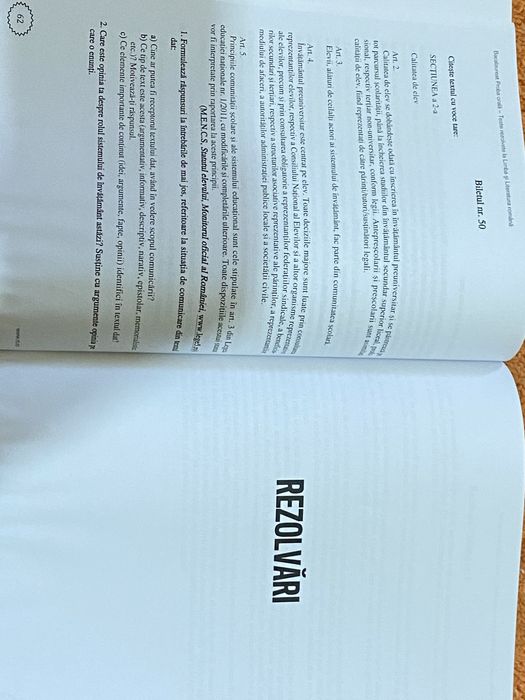 Vând culegere Română Bacalaureat
