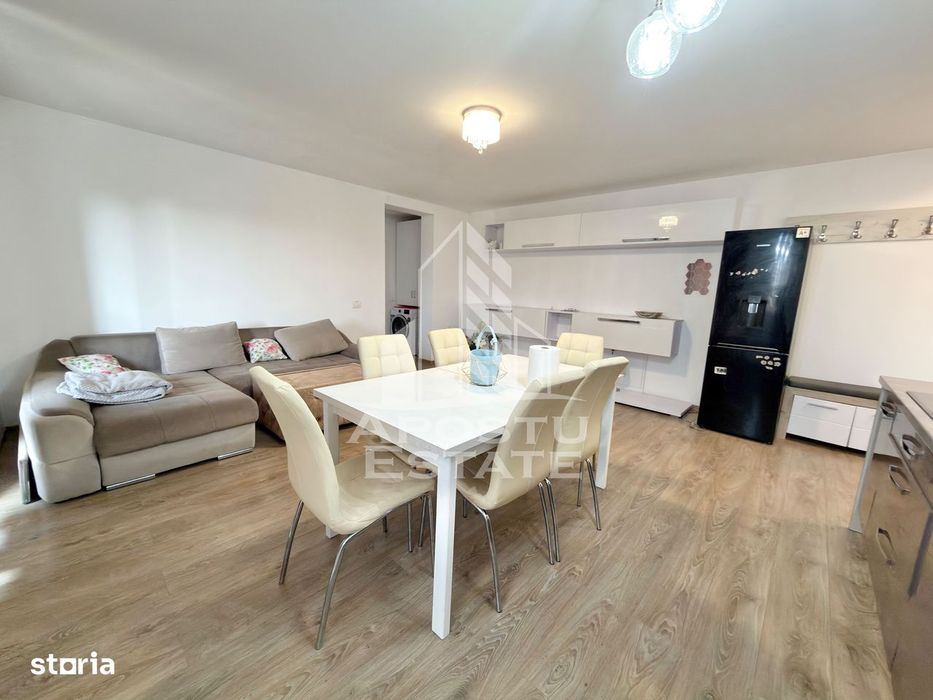 Apartament cu 3 camere complet mobilat si utilat la etajul 2 in Giroc.