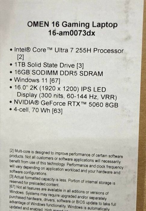 HP Omen 16 slim  USA