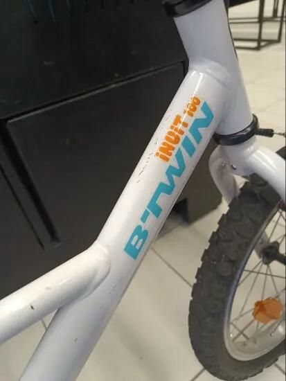 Bicicletă Inuit 100 16" alb copii 105 - 120 - (SecondHand) Decathlon