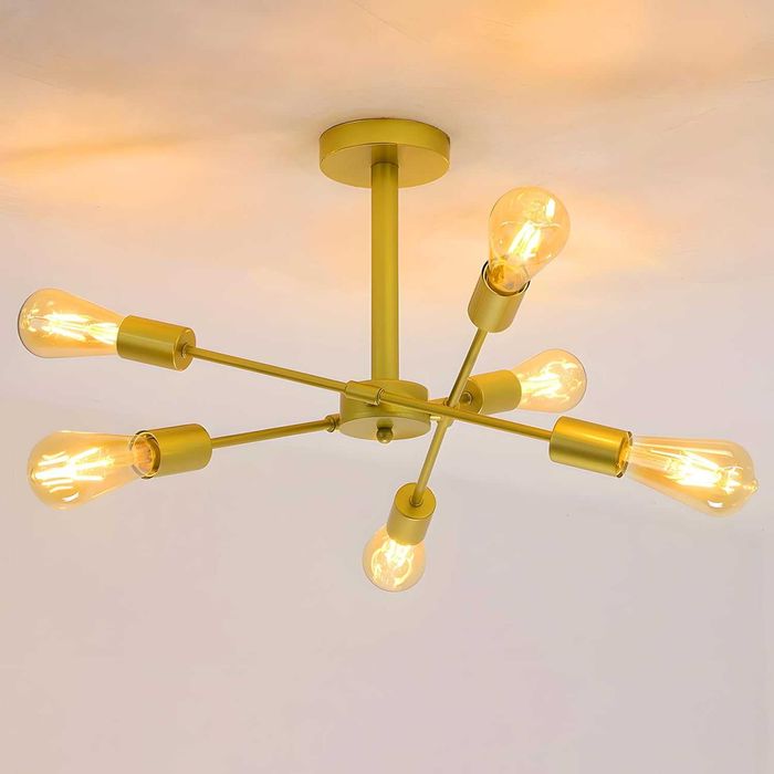 Lustra tip candelabru vintage auriu 6 brate