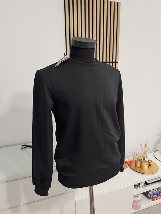 Bluza barbat casual neagra cu eticheta