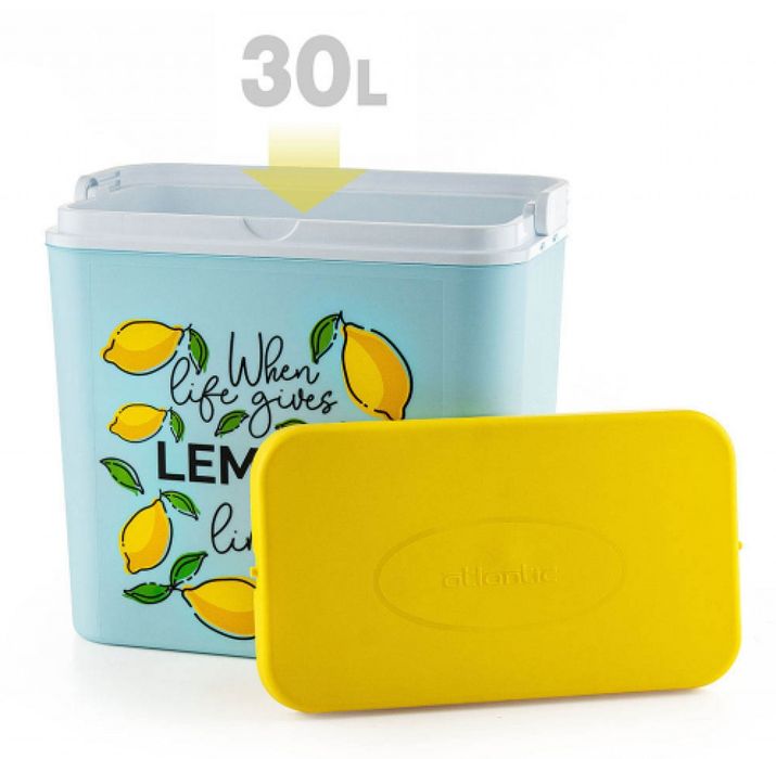 Хладилна кутия Atlantic с обем 30 литра, свеж дизайн с лимони