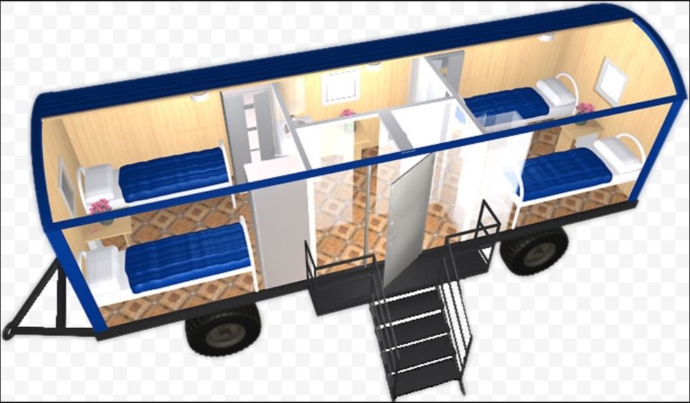 Вагон на колесах, шасси, вагончик