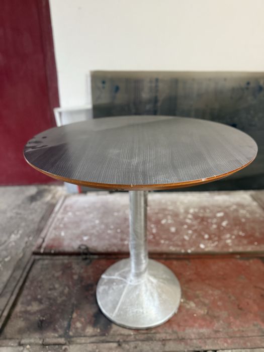 Mese bar/terasă cu picior inox – stare bună
