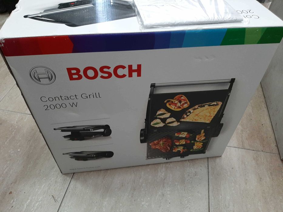 Електрическа скара- Грил 3 в 1 Bosch TCG4215, 2000 W, Нов