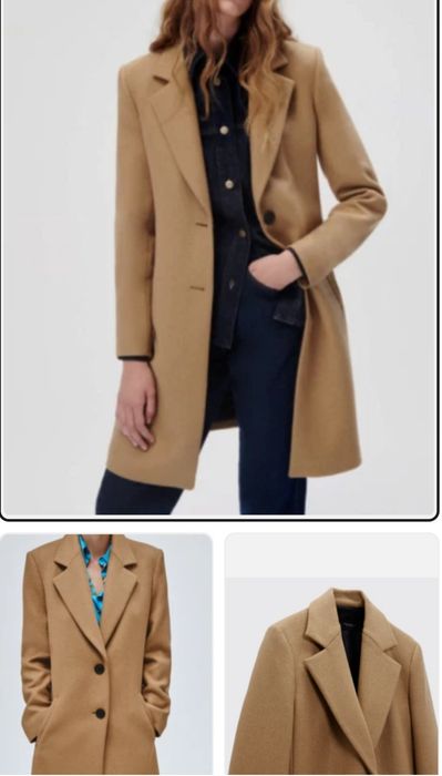Чисто ново вълнено палто ZARA.