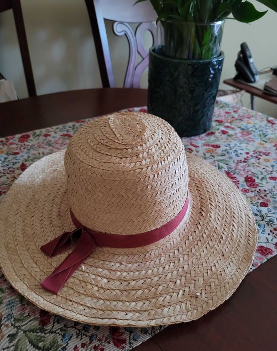 Palarie din paie , cu boruri largi