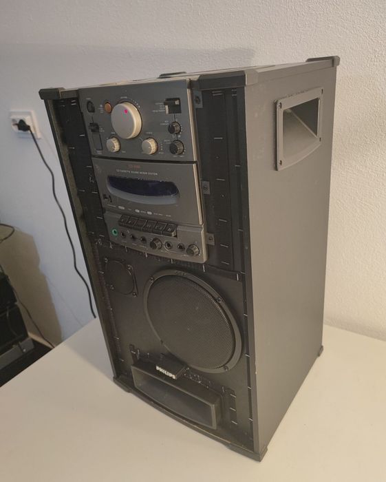 Sistem audio Philips CD 6660 compact disc aux  radio casetofon deck karaoke posibilitate conectare microfon