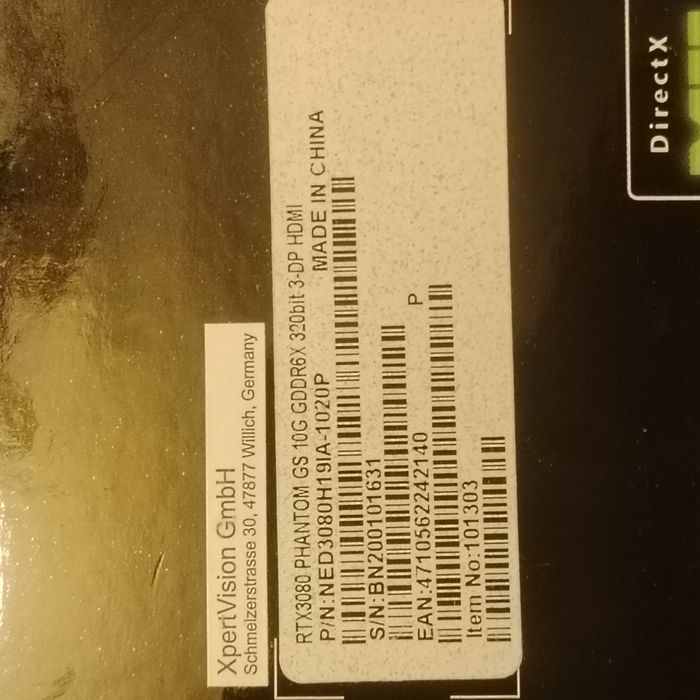 Placa video rtx 3080 GeForce si rtx 3080 phantom