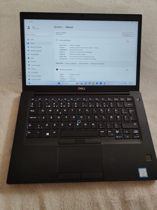 Dell latitude 7490, i5 vpro 8350u, 8gb ram ddr4, 256gb ssd, windows 11