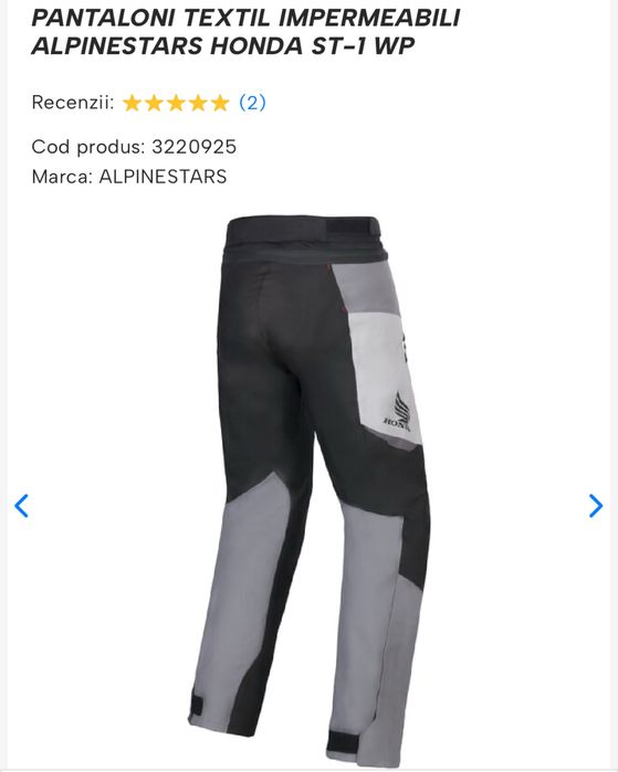 Pantaloni Alpinestars moto noi