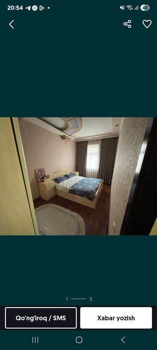 2 xonali kvartira ijaraga beriladi Sergeli Chosh tepa metro yaqnida