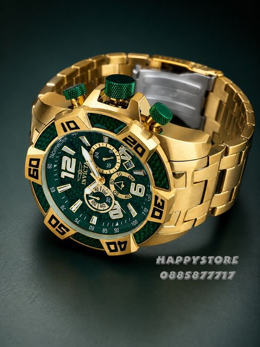 INVICTA Aviator green dial 50 mm, Инвикта нов мъжки часовник