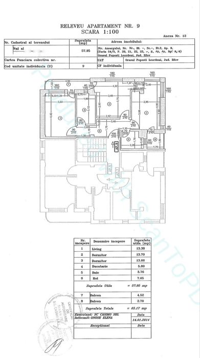 Apartament 3 camere 700m Dimitrie Leonida