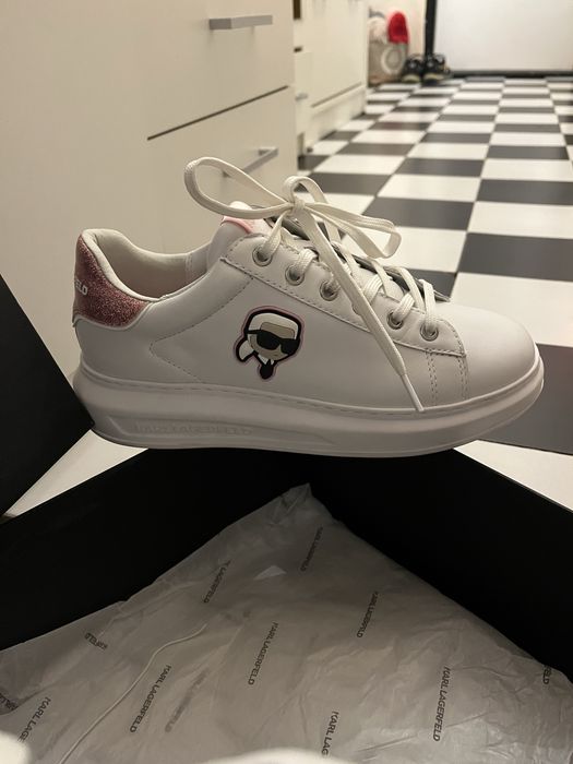 Сникърси Karl-white and pink