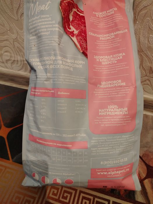Корм для собак .