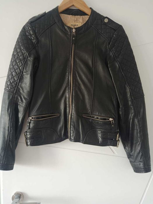 Geaca piele Pull and Bear marime M