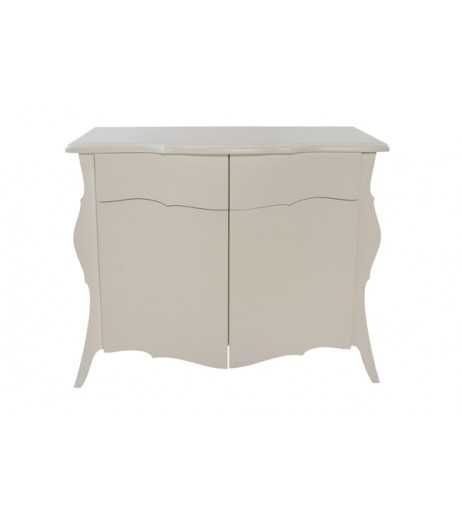 Мострени мебели от шоурум Бял комод от МДФ с полиуретанов лак