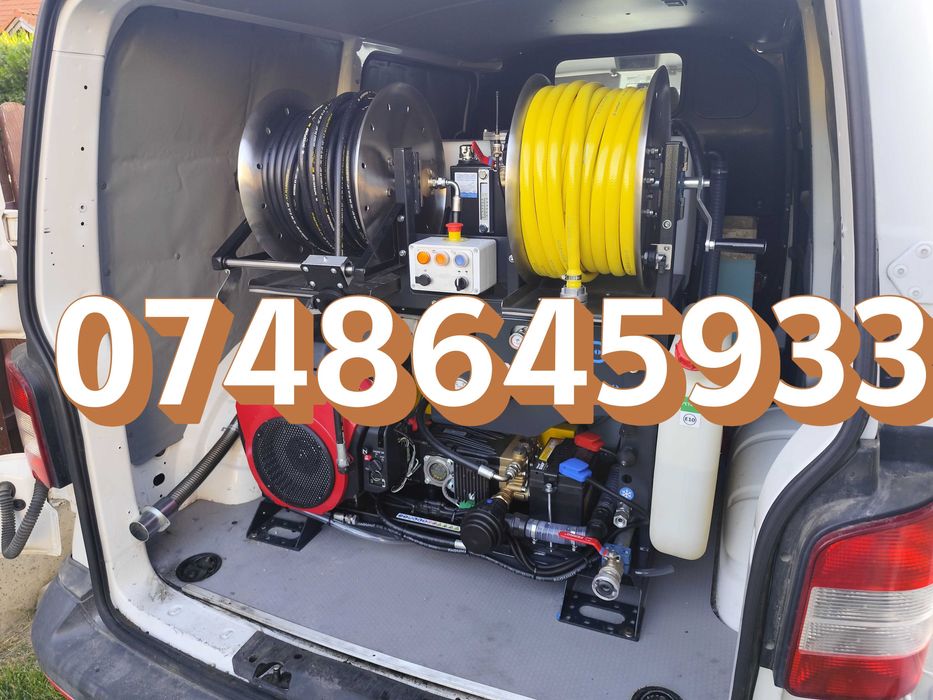 Desfundare canalizare presiune, rac. camera video  UTILAJ PROFESIONAL