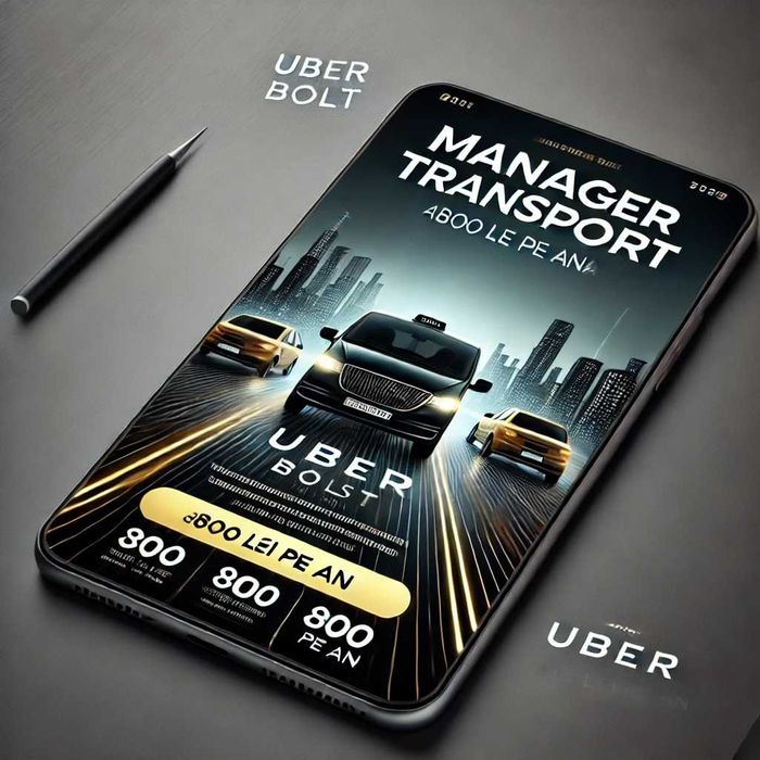Manager transport persoane Uber Bolt Taxi  67 lei pe luna