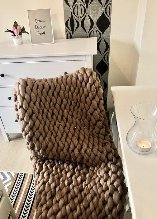 Одеяло от мериносова вълна ръчна изработка