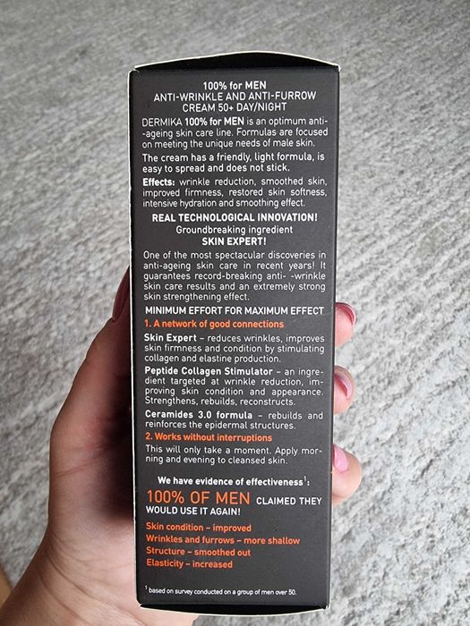 Dermika crema 50 ml, antirid barbati 50+