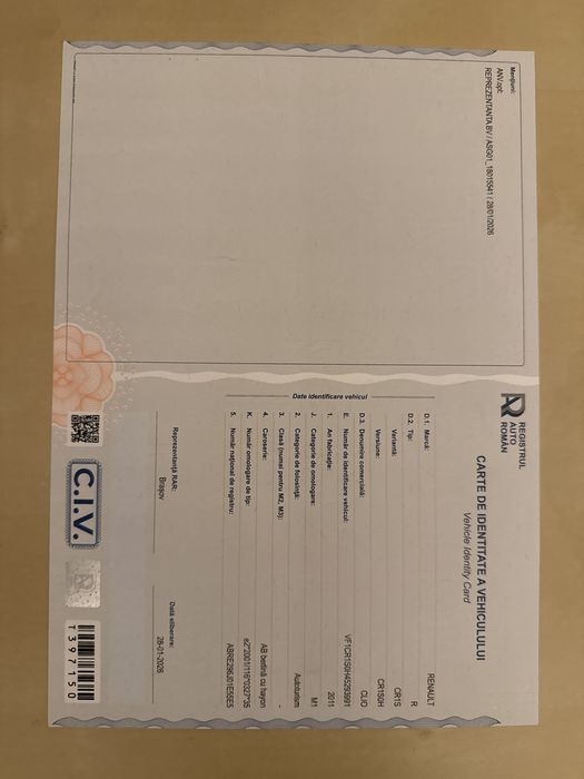 Renault Clio 1.2 , 16 valve, 2011, euro 5, RAR efectuat