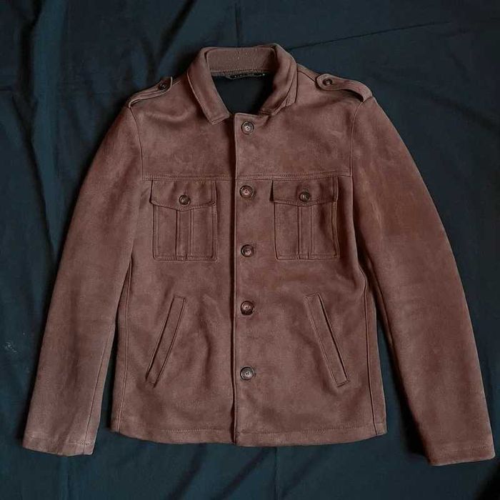 Jachetă Zara Man maro military style marimea M
