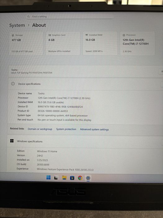 ASUS TUF F15 Gaming rtx4060 144hz