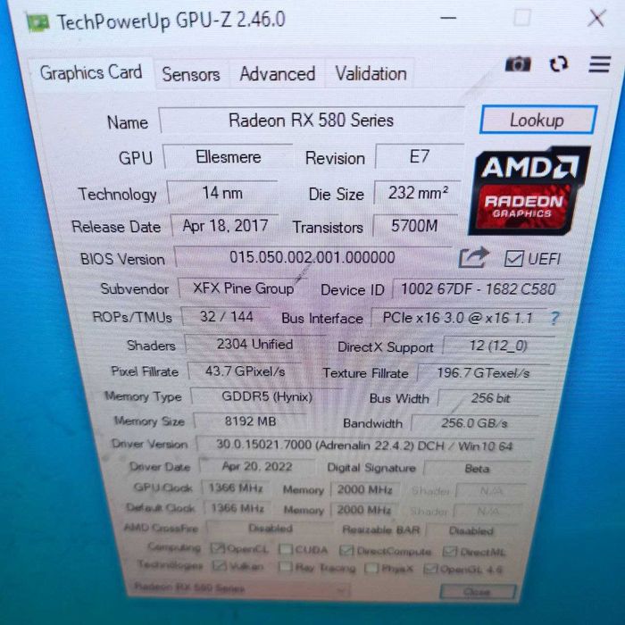 RX 580 8gb     RX 580 8gb